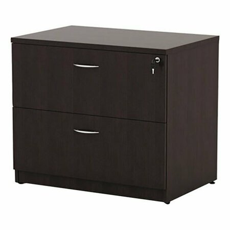 ALERA ALEVA513622ES Valencia Espresso Two-Drawer Lateral File Cabinet - 34'' x 22 3/4'' x 29 1/2'' 328A513622ES